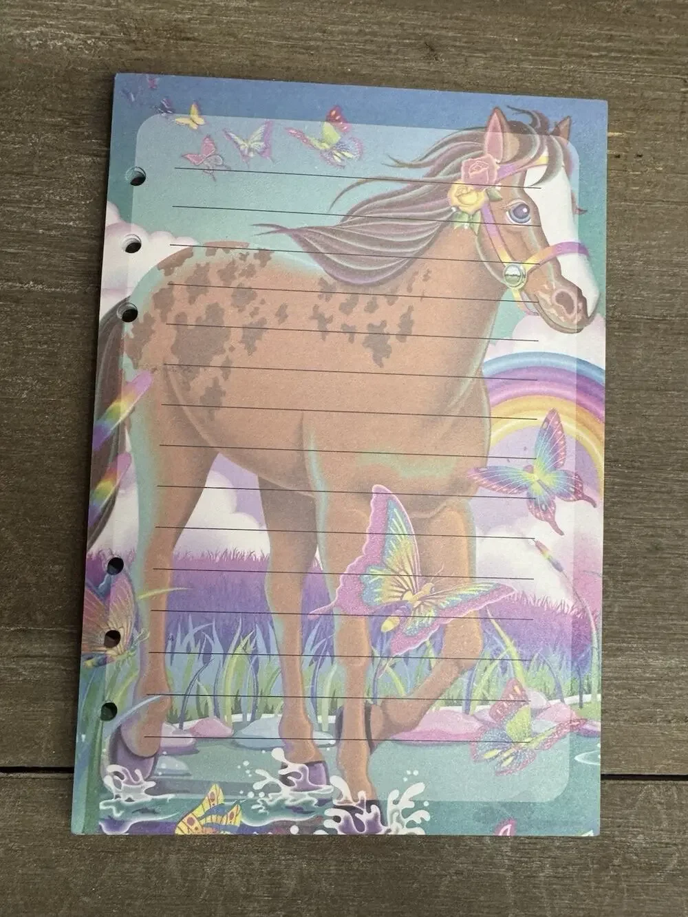 Lisa Frank Inspired Horse Size A5 Refill Paper (50 Sheets)